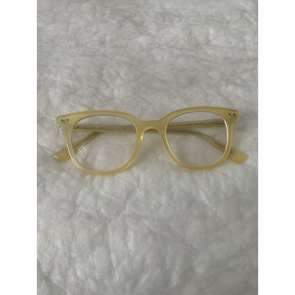 Eyebuy Direct  Kaleidoscope Glasses Iridescent Yellow Eyeglasses Frames Only